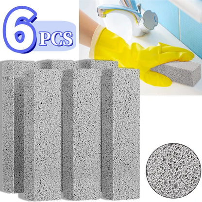 6PCS Pumice Stone Cleaning Stick Toilet Limescale Rust Stain Dirt Removal Brush Bathroom Tile Sink Household Washing Cleaner