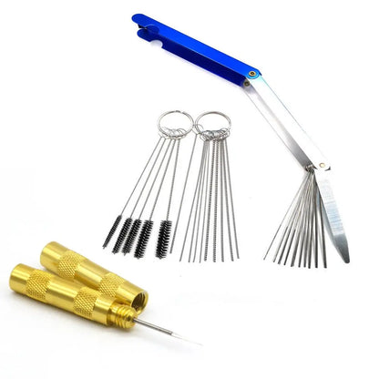 Carburetor Carbon Dirt Jet Remove Cleaning Needles Brushes Cleaner Tools for Automobile Motorcycle ATV Welder Carb Chainsaw