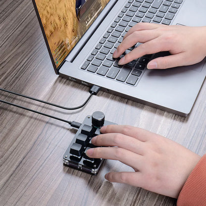 Programmation Macro bouton personnalisé clavier rvb 3 touches copier coller Mini bouton Photoshop clavier de jeu mécanique Hotswap Macropad