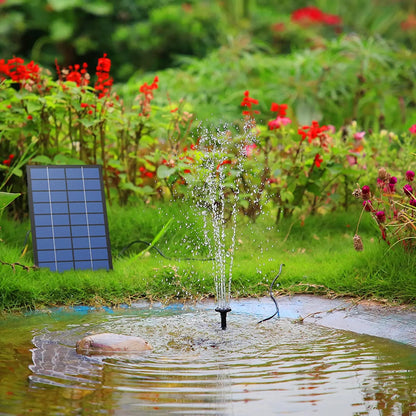 AISITIN 2.5W Solar Fountain Pump,with 6Nozzles and 4ft Water Pipe,Solar Powered Pump for Bird Bath,Pond,Garden and Other Places