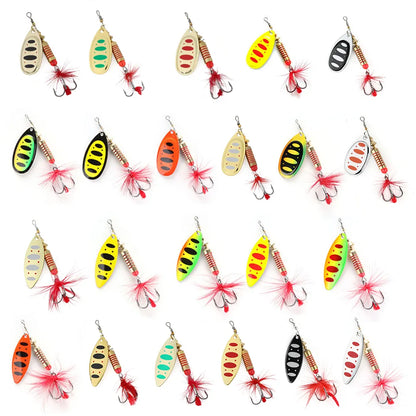 Spinner Lure 1pcs 6.5g/10g/13.5g 22 color with Treble Hook Metal Spoon Lure Hard Fishing Lure Fishing Tackle Bait