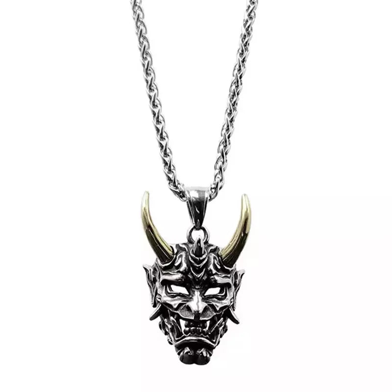 Collier avec pendentif masque fantôme gothique pour hommes, exquis, classique, rétro, Punk, Hip Hop, Rock, bijoux, cadeau d'horreur d'halloween