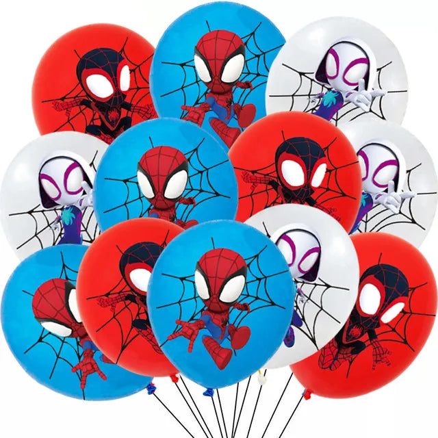 10/20/30pcs Spiderman 12 Inch Latex Balloons Air Globos Boys Birthday Party Decorations Toys For Kid Baby Shower Party Supplies