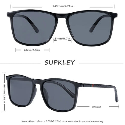 SUPKLEY Sports Sunglasses for Men Polarized Comfortable Wear Square Sun Glasses Male Light Weight Eyewear Accessory with Origina