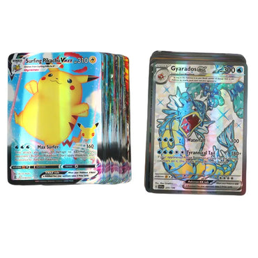 60/100Pcs Pokemon Cards Scarlet Violet EX Vstar Holographic English Letter Pokemon Rainbow Arceus Shiny trading card Kids Gift