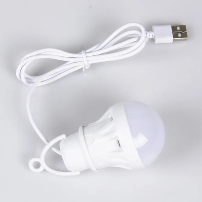 USB LED Light Bulb Portable Camping Light Mini Light Bulb 5V Power Book Light Student Study Table Lamp Outdoor Fishing Lighting