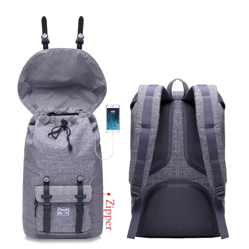 Bodachel Backpack Little America Male Bag School Bagpack Large Capacity Computer Laptop Rucksack 24L Style Knapsack Mochila