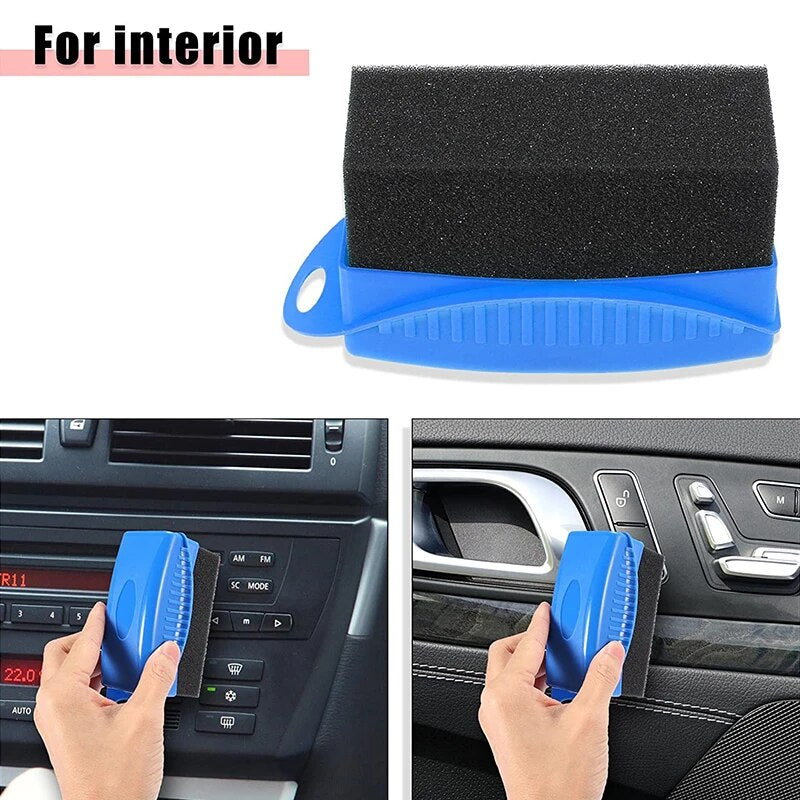 Brosse éponge de polissage de roues de voiture avec couvercle, ABS, lavage, nettoyage, Contour des pneus, tampons applicateurs, accessoires de détail