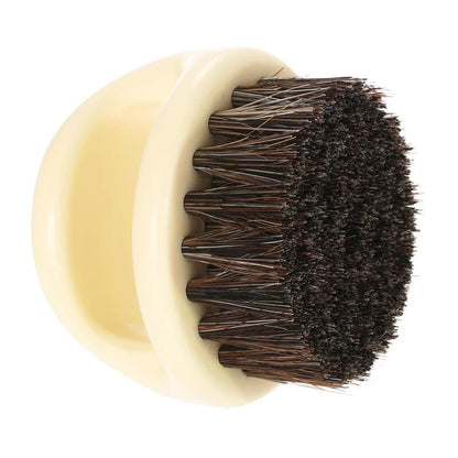 Pro Hairdresser Dust Brush Anti Static Boar Bristle Ring Beard Comb Salon Hair Sweep Brushes Shaving Facial Men's Mustache Brush