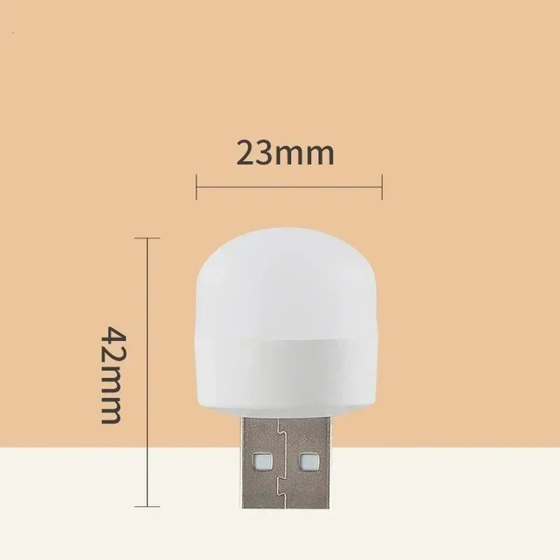 1-20Pcs Mini USB Night Light Warm White Eye Protection Book Reading Light USB Plug Computer Mobile Power Charging LED Night Lamp