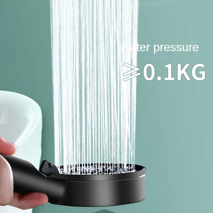 High Pressure Shower Head 5 Modes Adjustable Showerheads with Hose Water Saving One-Key Stop Spray Nozzle Bathroom Accessories