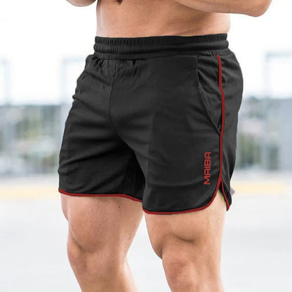 New Fitness Breathable Sports Shorts Running Quick Dry Pants Summer Slim Training Quarter Pants