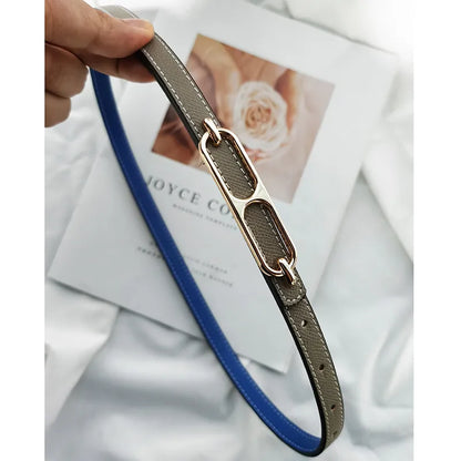 Double-sided use of women's leather belt decorated ins fashion jeans wild student trend luxury design top quality brand