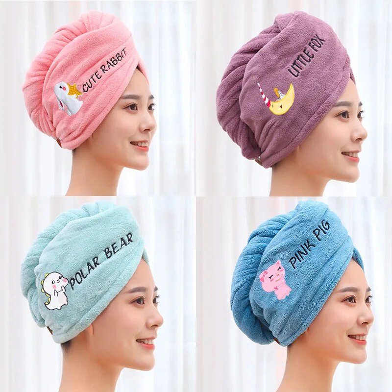 Women Microfiber Towel Hair Towel Bath Towels for Adults Home Terry Towels Bathroom Serviette De Douche Turban for Drying Hair