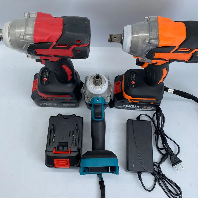 Electric Impact Wrench Brushless Cordless Electric Wrench 1/2 inch Compatible Makita 18V Battery Screwdriver Power Tools