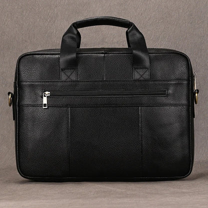 Newsbirds Black Men Briefcase Case Doctor Layer Business Office Man Laptop Bags Genuine Leather Computer Bags Men Male Bag