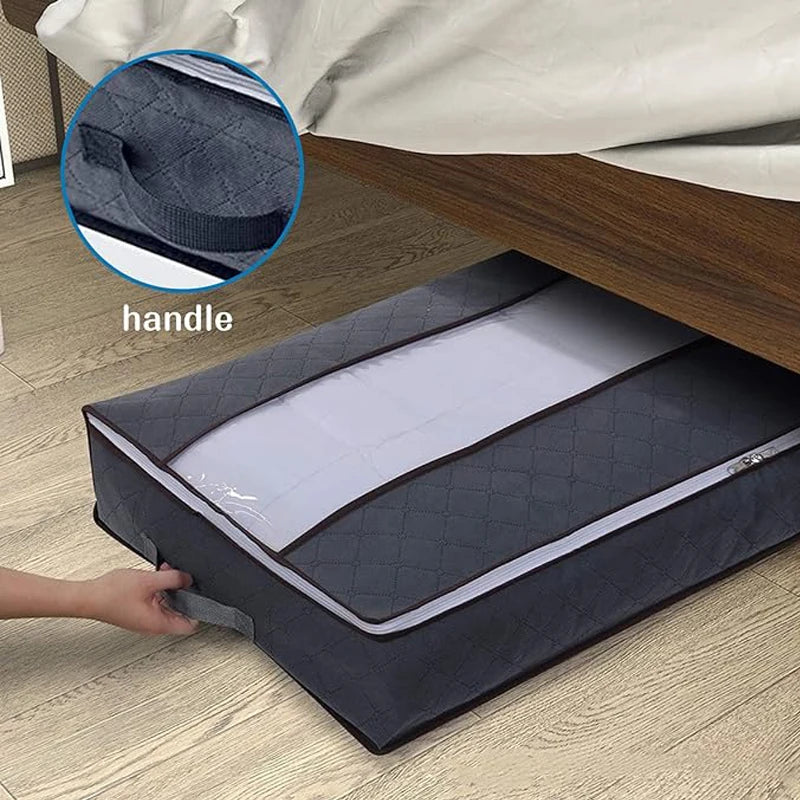 Underbed Storage Bag 90L 100 x 50 x 18 cm Wardrobe Organizer Storage Box Bed Box Storage Blanket Toys Quilt Storage Bags