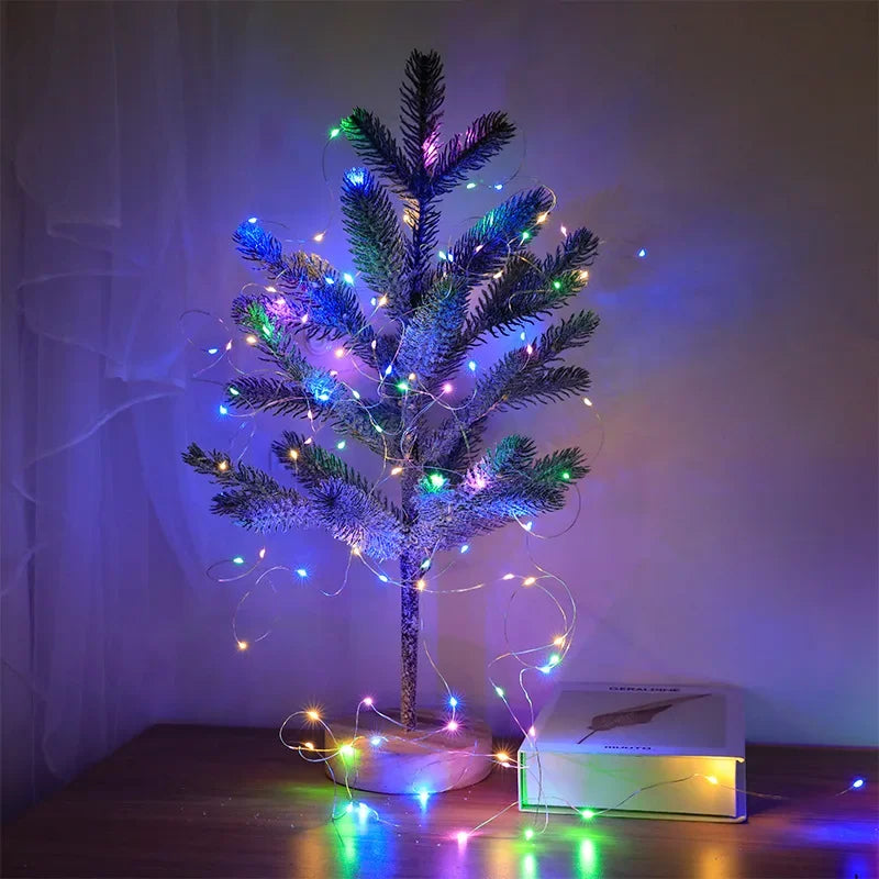 USB LED String Lights 5M Silver Wire Garland Light Waterproof Fairy Lights For Christmas Wedding Holiday Party Decoration