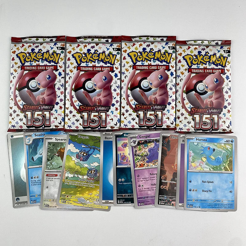 10/20Pcs English Pokemon TCG: Evolutions Scarlet & Violet 151 classics Expansion Booster GX Vmax EX Mega Pokemon trade cards