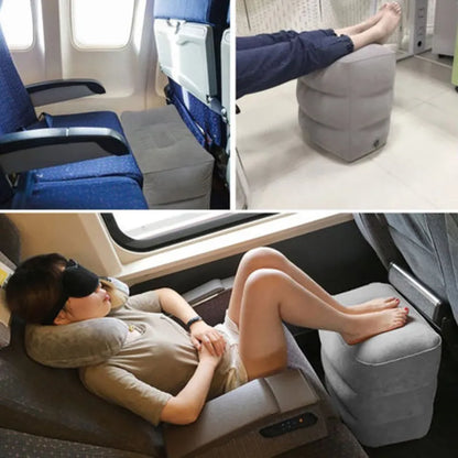 PVC Kids Flight Sleeping Footrest Pillow Resting Pillow On Airplane Car Bus Pillow Inflatable Travel Foot Rest Pillow Foot Pad