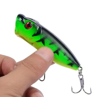 1pcs Fishing Lures Topwater Popper Bait 6.5cm 12g Hard Bait Artificial Wobblers Plastic Fishing Tackle with 6# Hooks