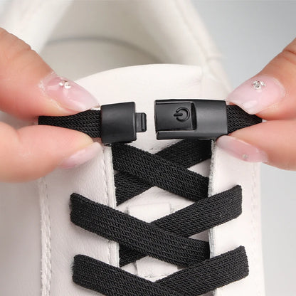 Press Lock Shoelaces Without ties Colorful Lock Elastic Laces Sneakers Kids Adult Flats No Tie Shoe laces for Shoes Accessories