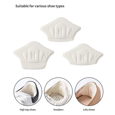 3pair/6pcs Insoles Patch Heel Pads for Sport Shoes Back Sticker Adjustable Size Antiwear Feet Pad Cushion Insert Insole