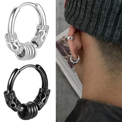 Boucles d'oreilles classiques en acier inoxydable pour hommes et femmes, boucles d'oreilles Hip Hop pour hommes et garçons, Punk gothique, bijoux cadeau de fête