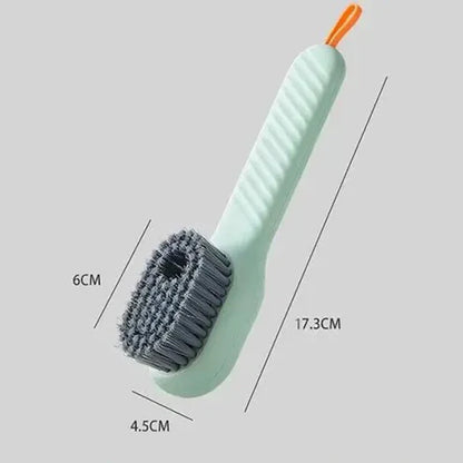 Multifunction Cleaning Shoe Brush Soft Automatic Liquid Shoe Brush Long Handle Clothes Soap Brush With Hook Clean Tool