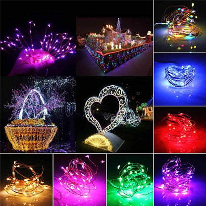 10/20/30M USB LED String Lights Copper Silver Wire Garland Light Waterproof Fairy Lights For Christmas Wedding Party Decoration