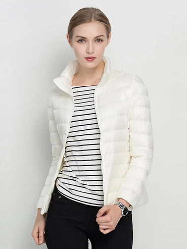 Women Winter Coat New Ultra Light White Duck Down Jacket Slim Women Winter Puffer Jacket Portable Windproof Down Coat 7XL