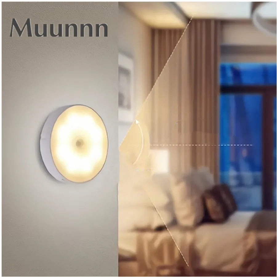 Lampe LED USB avec détecteur de mouvement, veilleuse avec interrupteur, lumières à inducteur rechargeables, pour cuisine, escaliers, couloir, placard, chambre à coucher