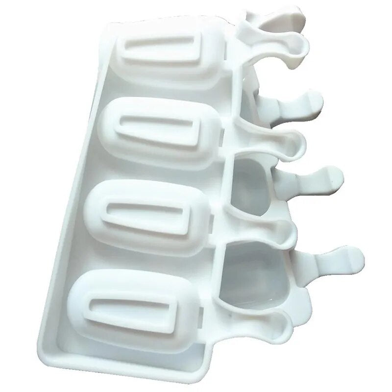 4/8 trous Silicone crème glacée formes Popsicle moules bricolage maison Dessert congélateur jus de fruits glace Pop Cube fabricant moule avec bâtons