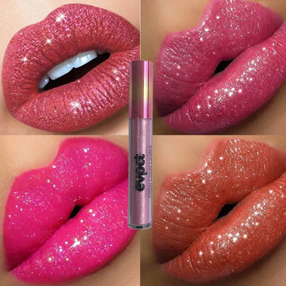 Vattentät Diamond Shimmer Glitter Lip Gloss 18 Färger Matt Glitter Flytande Läppstift Diamond Pearl Color Lip Gloss Sexig Make Up