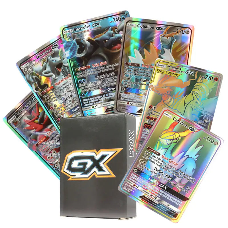 60/100Pcs Pokemon Cards Scarlet Violet EX Vstar Holographic English Letter Pokemon Rainbow Arceus Shiny trading card Kids Gift