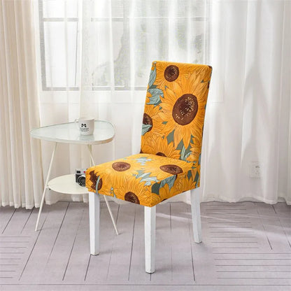 Geometric Dining Chair Cover Spandex Elastic Chair Slipcover Case Stretch Chair Covers for Wedding Hotel Banquet Dining Room