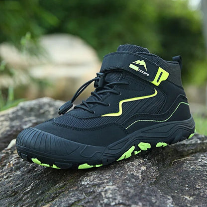 Children Hiking Shoes High Girls Fall Winter Sports Shoes Children's Shoes Boy Outdoor Waterproof Non-slip Students Sneakers