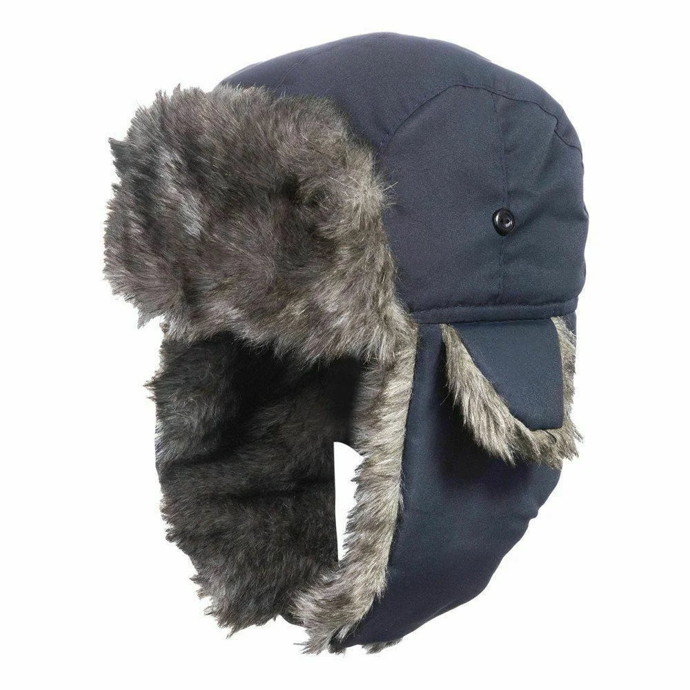 Men's Winter Trapper Aviator Trooper Earflap Warm Russian Waterproof Ski Hat Bomber Cap  Russian Warm Ear Protectors Hats