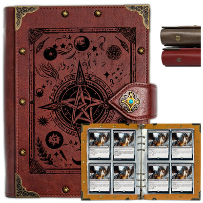 4 Pocket Card Binder for Pokemon - Stunning Dragon Elemental Design for 240 Cards. Great Sleeve Album/TCG Holder/Trading Gift