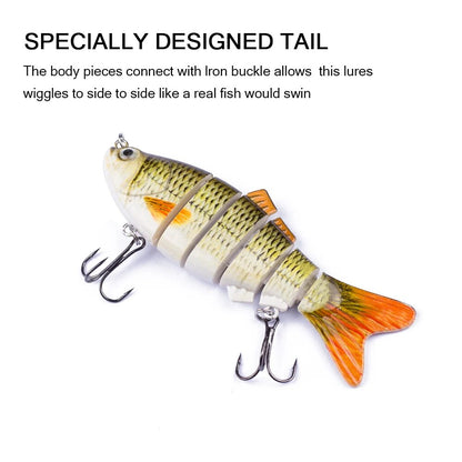 Hanlin 5/6/7/8/10cm Mini Multi Jointed Swimbait Fishing Lure Flexible Fish Bait  Bionic Crankbait Sinking Pesca Pike Bass Tackle