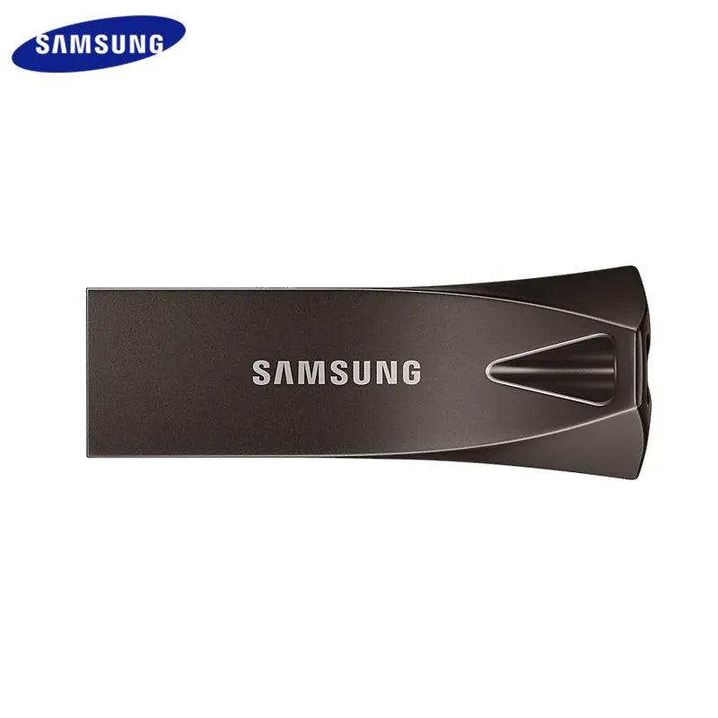 SAMSUNG BAR Plus USB Flash Drive USB 3.1 Flash Drive 64GB 300MB/s 128GB 256GB 400MB/s Metal Pen Drive Gray U Disk for Computer