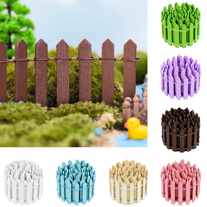 100*5cm/3cm Mini Wooden Fence DIY Miniature Fairy Garden Wood Barrier Dollhouse Showcase Craft Home Decoration Accessories