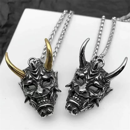 Collier avec pendentif masque fantôme gothique pour hommes, exquis, classique, rétro, Punk, Hip Hop, Rock, bijoux, cadeau d'horreur d'halloween