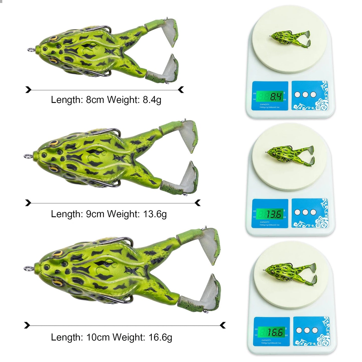 Goture – leurre souple en Silicone de Type grenouille, appât artificiel idéal pour la pêche en surface, au tonnerre, à Double hélice, Wobbler, 8/9/10 CM