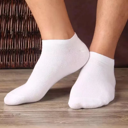 10 paires/lot chaussettes pour hommes chaussettes bateau décontractées chaussettes d'affaires noires couleur unie respirant confortable haute qualité chaussettes à la cheville 37-45