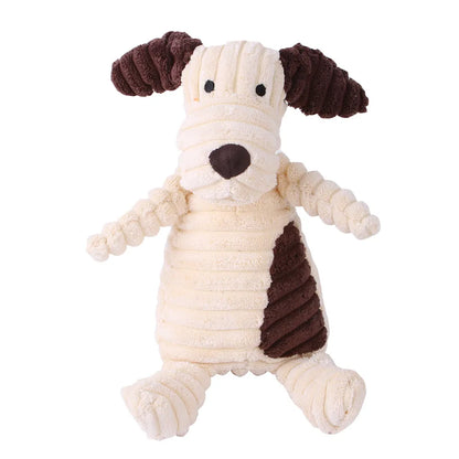 Jouet en peluche pour chien, en forme d'animal, résistant aux morsures, couinant, en velours côtelé, pour petits et grands chiens, chiot, accessoires d'entraînement pour animaux de compagnie