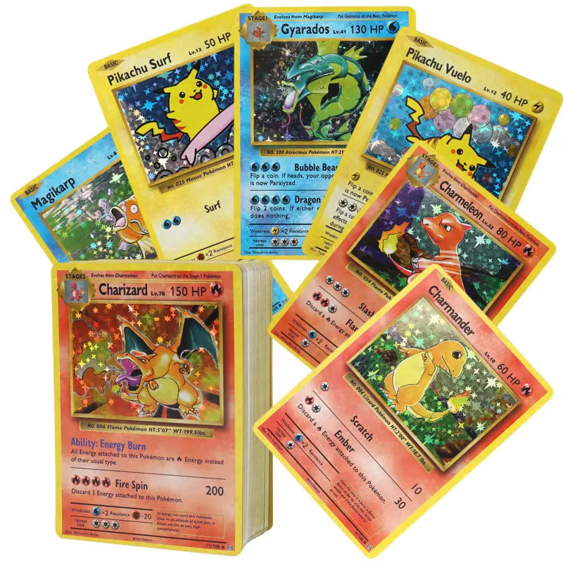 60/100Pcs Pokemon Cards Scarlet Violet EX Vstar Holographic English Letter Pokemon Rainbow Arceus Shiny trading card Kids Gift