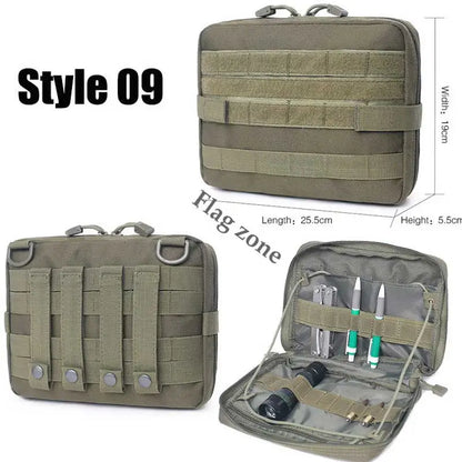 Military EDC Tactical Bag Waist Belt Pack Hunting Vest Emergency Tools Pack Outdoor Medical First Aid Kit Camping Survival Pouch