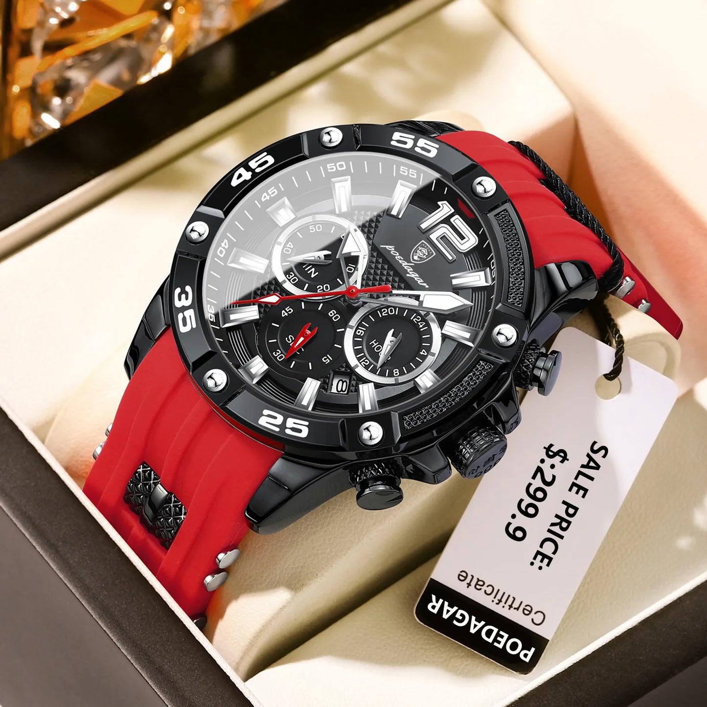 Casual Men Watch Luxury Waterproof Luminous Chronograph Date Man Wristwatch Military Quartz Men's Watches High Quality