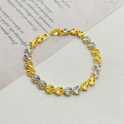 Stainless Steel Women's Hand Bracelet Crown Heart Leaves Flower Wide Chain Wristband Pulsera Femme Vintage Jewelry Party Gifts